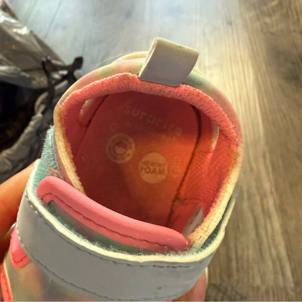 Surprize by Stride Rite Flow Toddler Sandals | Size 2 | Pink Blue Pastel